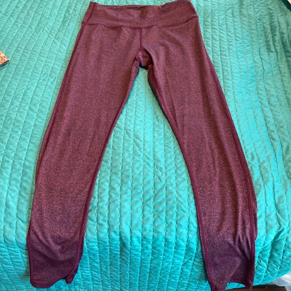 Full Length Purple Athletic Tights - Picture 2 of 4